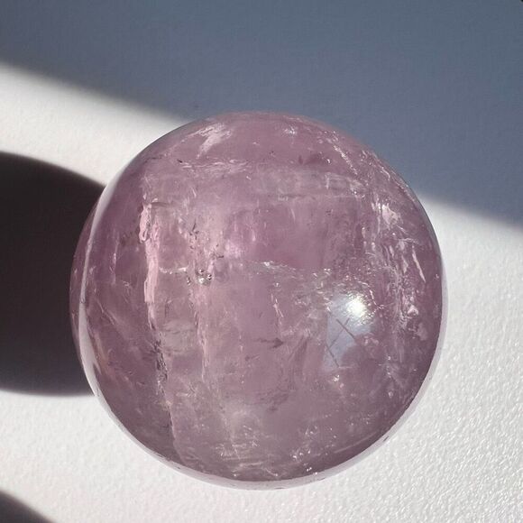 Amethyst Crystal Marble‎ Sphere Meditation Stone (#5) - Picture 4 of 10